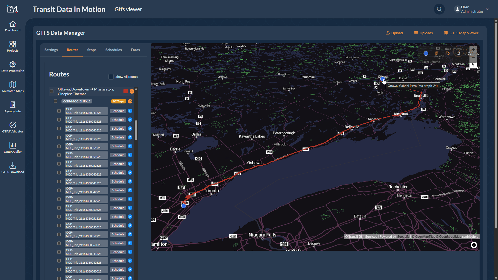 Intercity Bus Route Mapping