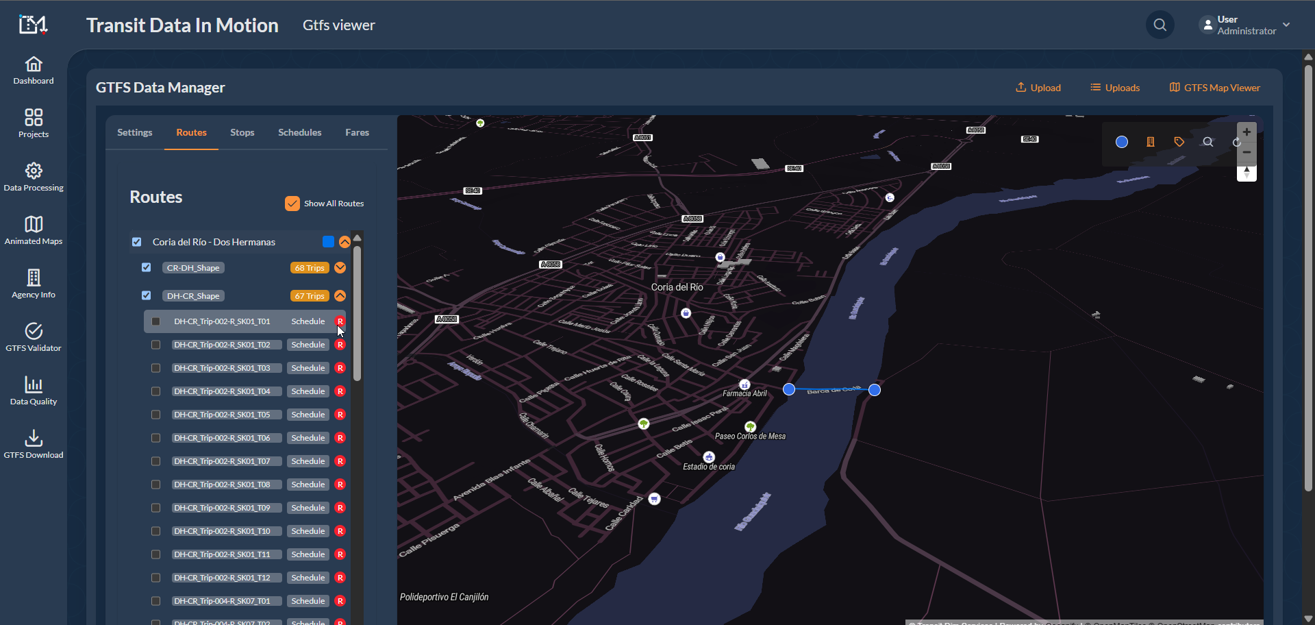 Transit Feed Data Processing